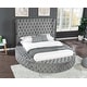 preview thumbnail 1 of 3, Hazel Modern Style Queen/King Bed with USB Charger & Made with Wood Grey - Queen