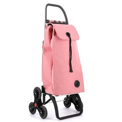 Rolser I-Max Tweed 6 Wheels Stair Climbers Foldable Shopping Trolley - 19.09 in. W x 42.32 in. H x 15.16 in. D