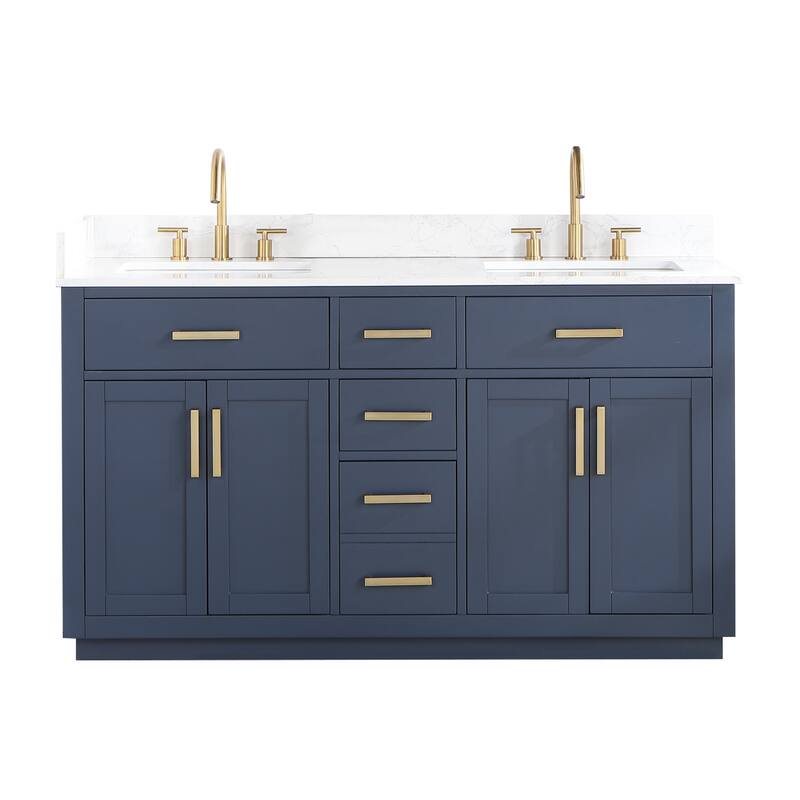 Altair Gavino Bath Vanity with Grain White Composite Stone Top, no Mirror