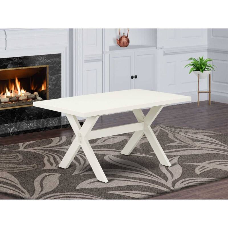 Elegant Dining Table - 36x60 Inch Modern Table with Linen White Finish - 36