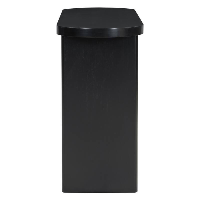 Elegant Minimalist Console Table w/Rounded Edges & Sturdy Shelf Design