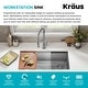 preview thumbnail 68 of 162, KRAUS Kore Workstation Undermount Stainless Steel Kitchen Sink
