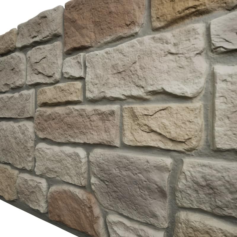 EverStone Cobblestone Faux Stone Panel, 48"W x 23 3/4"H x 1 1/8"D