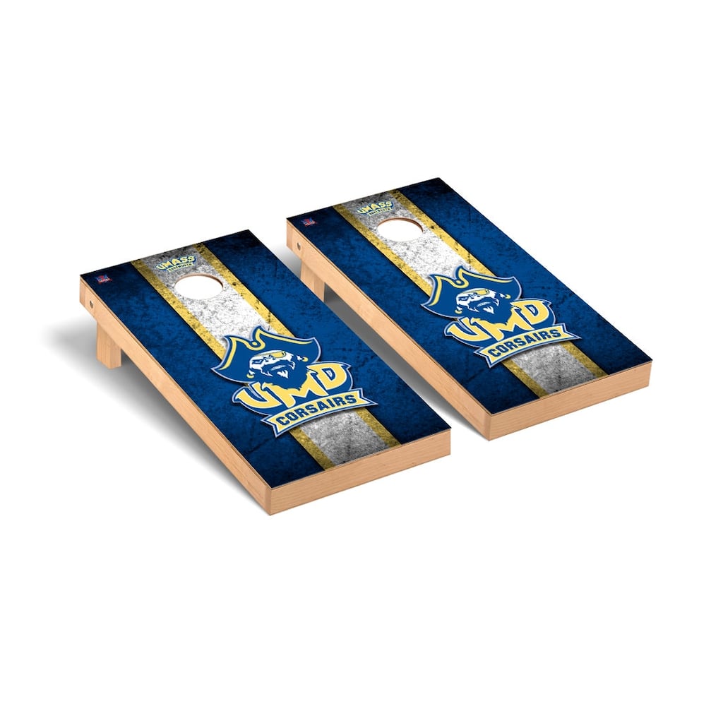 Massachusetts Dartmouth UMASS Corsairs Vintage Cornhole Board Set