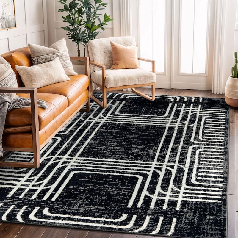 Geometric Bohemian Area Rug - 5' x 7'