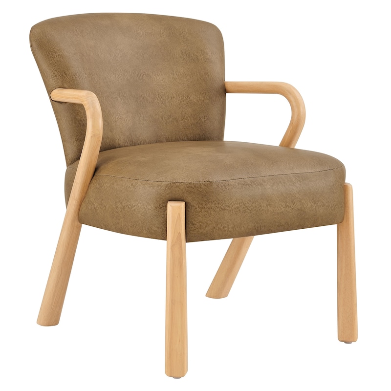 Arden Faux Leather Upholstered Accent Armchair