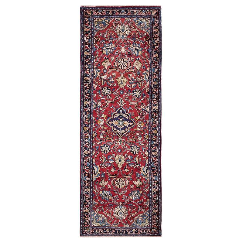 ECARPETGALLERY Hand-knotted Andelz Red Wool Rug - 3'3 x 9'9