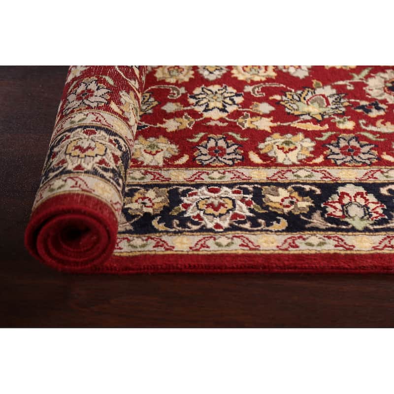 Floral Vegetable Dye Nain Oriental Area Rug Wool Hand-knotted Carpet - 3'11" x 6'4"