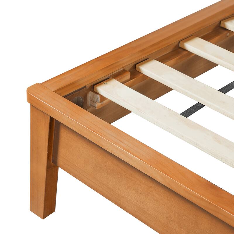 Christopher Knight Home - Rubber Wood Platform Bed with Curved Headboard