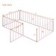 preview thumbnail 18 of 30, Twin Size Metal Floor Bed Frame with Fence and Door - Secure and Safe Design