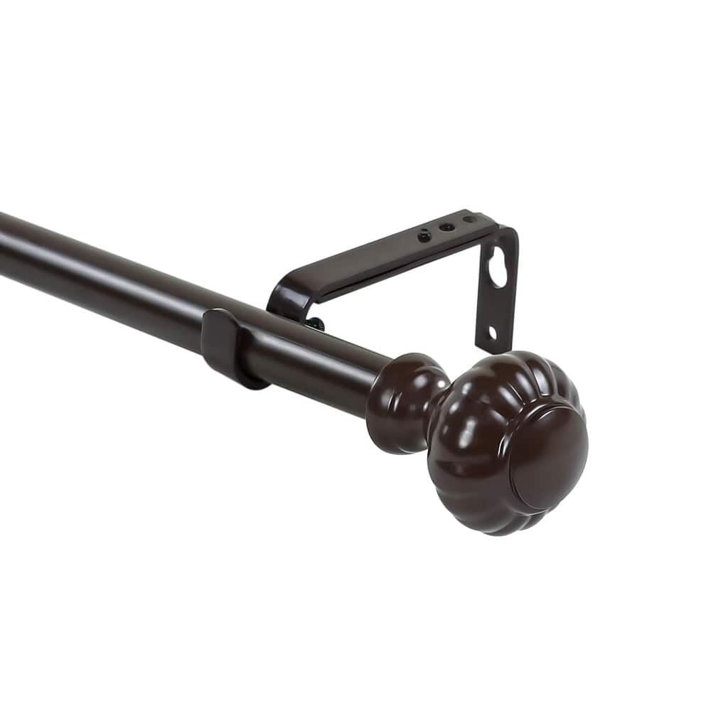 1-inch Diameter Doorknob Adjustable Single Drapery Curtain Rod