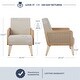 preview thumbnail 3 of 8, BELLEZE Kensington Accent Armchair w/ Solid Wood Frame