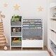 preview thumbnail 3 of 15, Kids Bookshelf and Toy Storage Organizer,Multifunctional 4 Tier Kids Book Shelf with 3 Collapsible Fabric Drawers