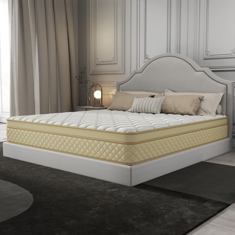 14" Euro Top Medium Memory Foam Hybrid Mattress in a Box