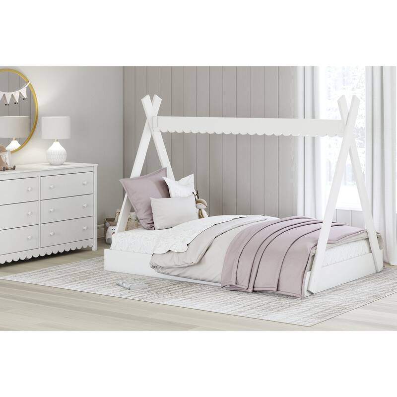 Signature Design by Ashley Hallityn White Full Tent Bed