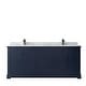 preview thumbnail 6 of 19, Avery 80-inch Double Vanity, Marble Top, Square Sinks, No Mirror