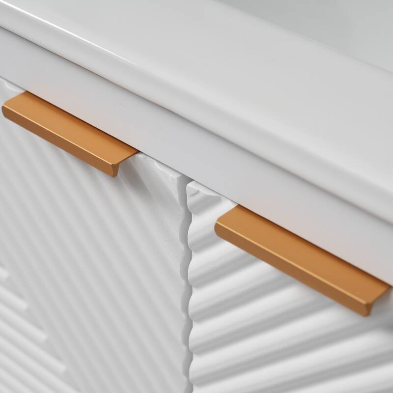 24 Inches Bathroom Vanity with Sink Combo, Modern Bathroom Vanity with Single Faucet Hole, Textured Door Panels and a Drawer