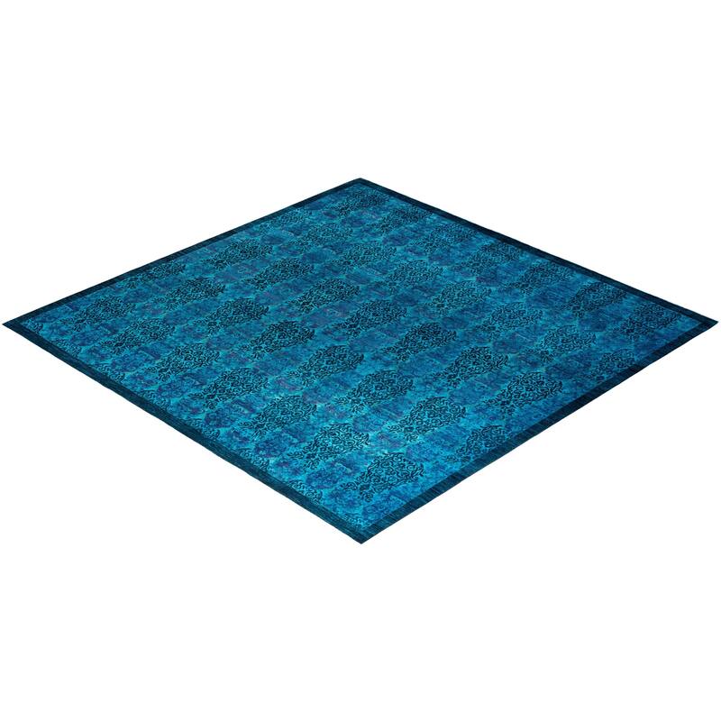 Vibrance One-of-a-Kind Hand-Knotted Area Rug - Blue, 10' 1" x 10' 1" - 10' 1" x 10' 1"