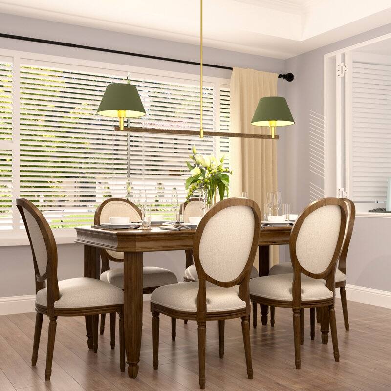 Acroma - 2 Light Gold Dimmable Lamp Shade Chandelier - N/A