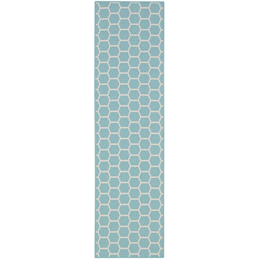 Nourison Reversible Indoor Outdoor Indoor/Outdoor Geometric Area Rug