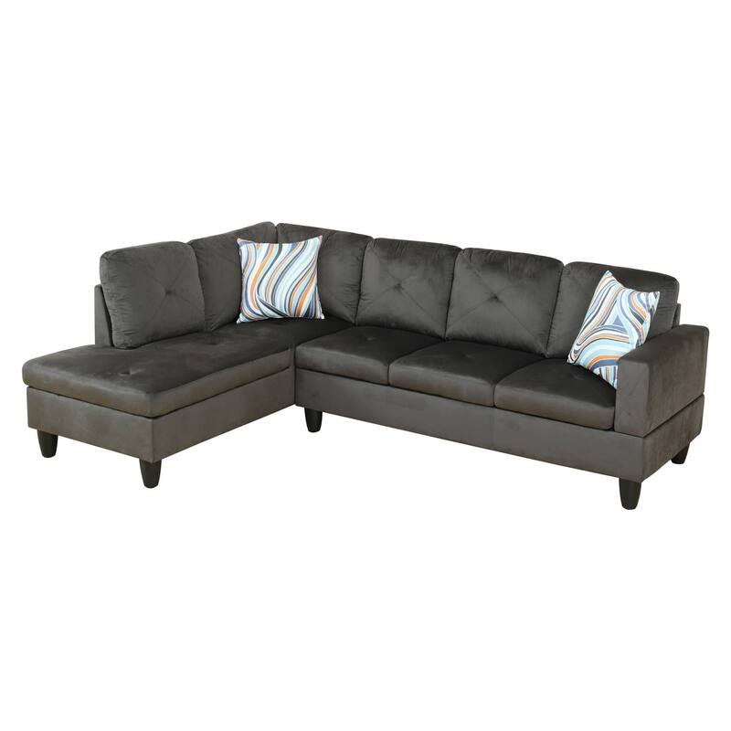Grey Flannel 3-Piece Living Room Sofa Set