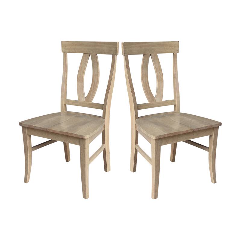 International Concepts Solid Wood Verona Dining Chairs, Set of 2 - Set of 2 - Honey - Short