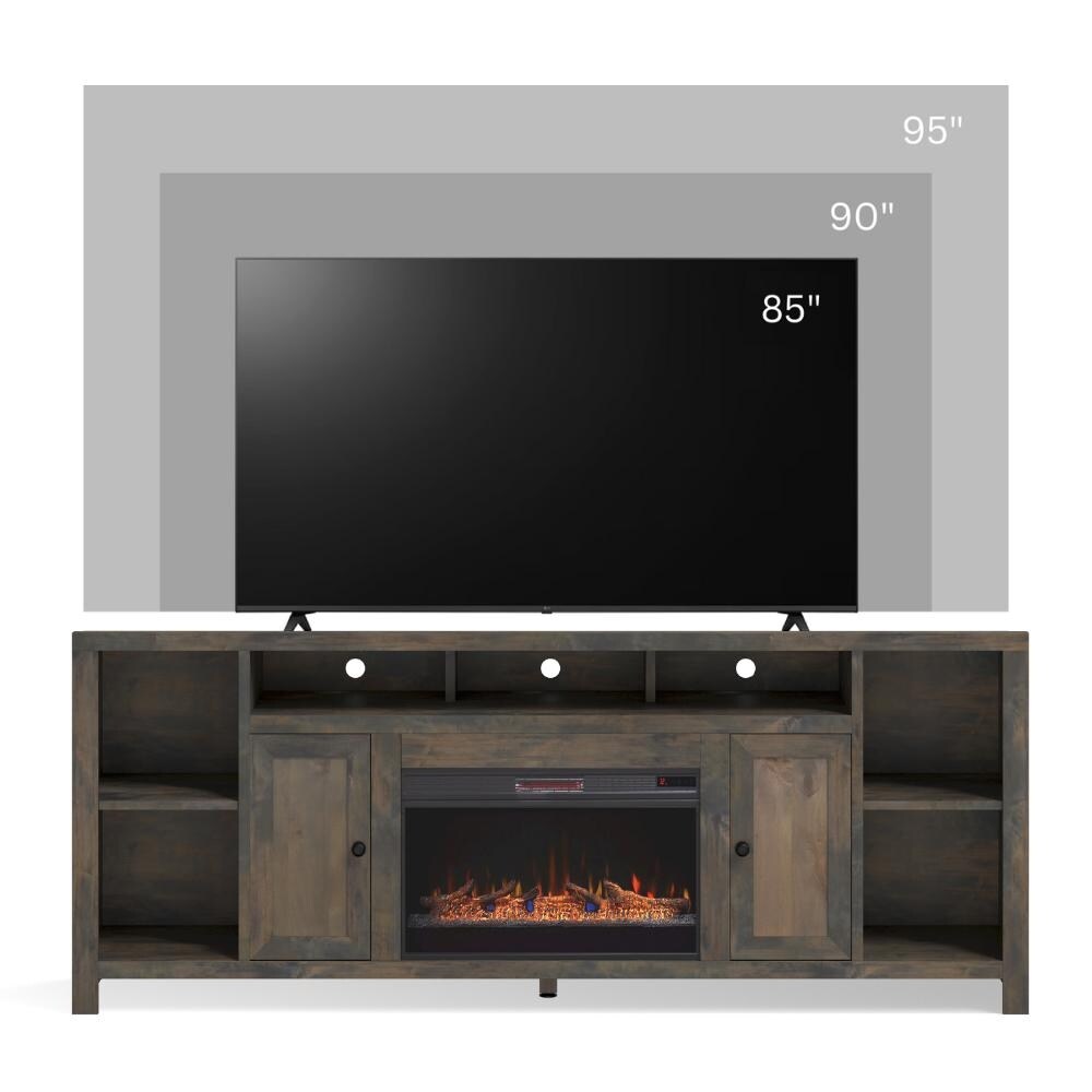 Bridgevine Home Joshua Creek 84 inch Electric Fireplace TV Stand