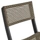 preview thumbnail 12 of 22, Hillside Outdoor Acacia Wicker Bistro Set by Christopher Knight Home - N/A