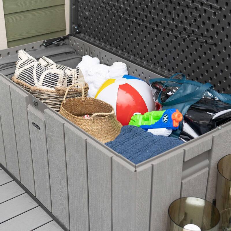 Lifetime Heavy-Duty Outdoor Storage Deck Box (150 Gallon) - Overstock ...