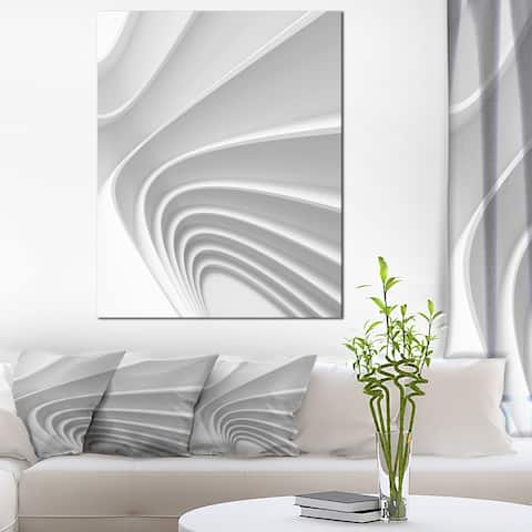 Fractal Bulgy Layered 3D Waves - Abstract Art Canvas Print