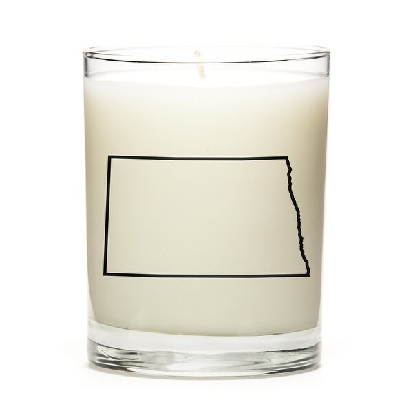 State Outline Candle, Premium Soy Wax, North-Dakota, Fresh Linen