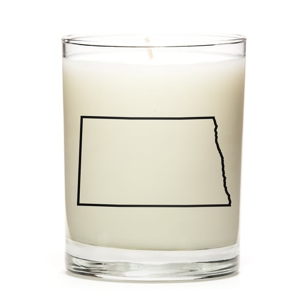State Outline Soy Wax Candle, North-Dakota State, Pine Balsam