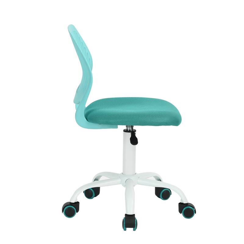 HomyLin Armless Swivel Kids Desk Chair with Mesh Padded Seating
