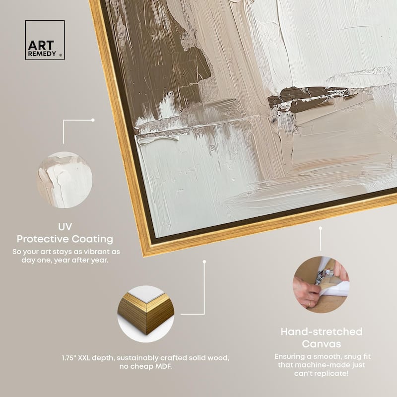 Pale Textured Silence I Canvas by Art Remedy