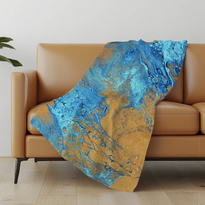 Premium Machine Washable ASB53 Abstract Modern Sherpa Throw Blanket