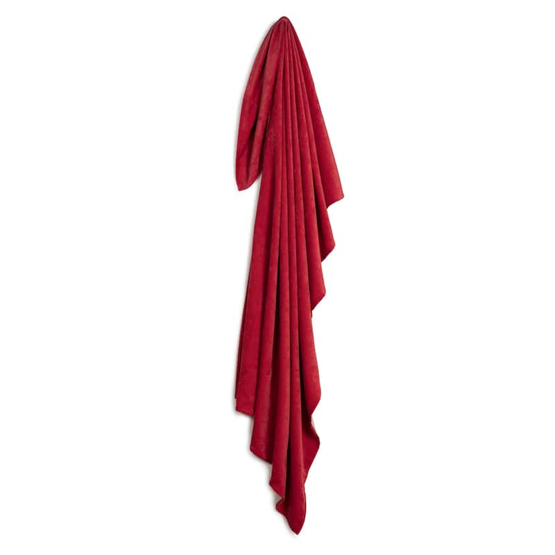 Padma Velvet Throw-Style Bed Scarf - Full - Berry