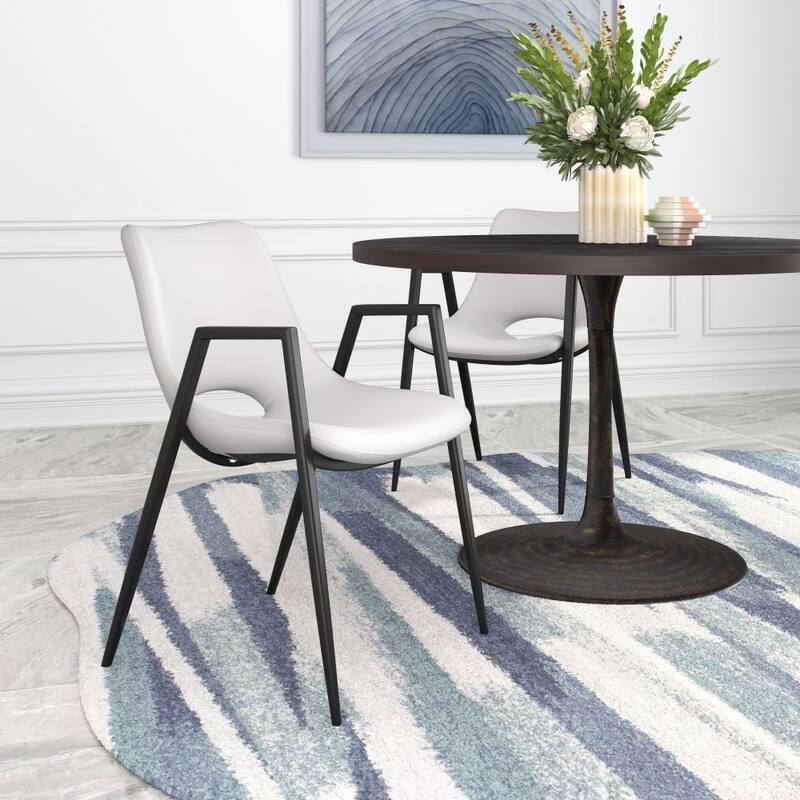 Desi Dining (Set of 2) Chair - White, Black