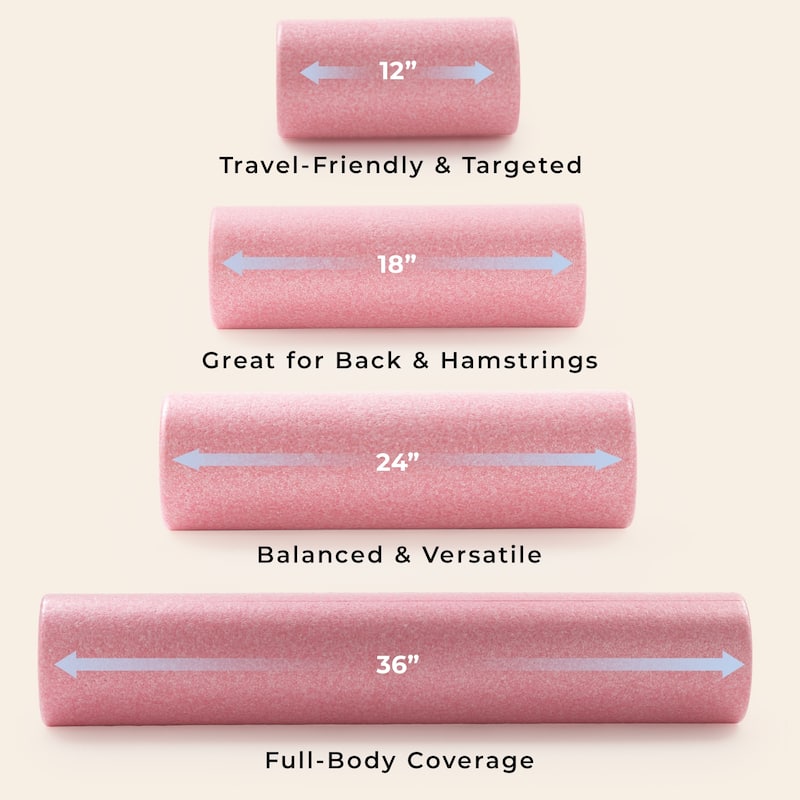 Sunny Health & Fitness High-Density Foam Roller 12" to 36" - Pink