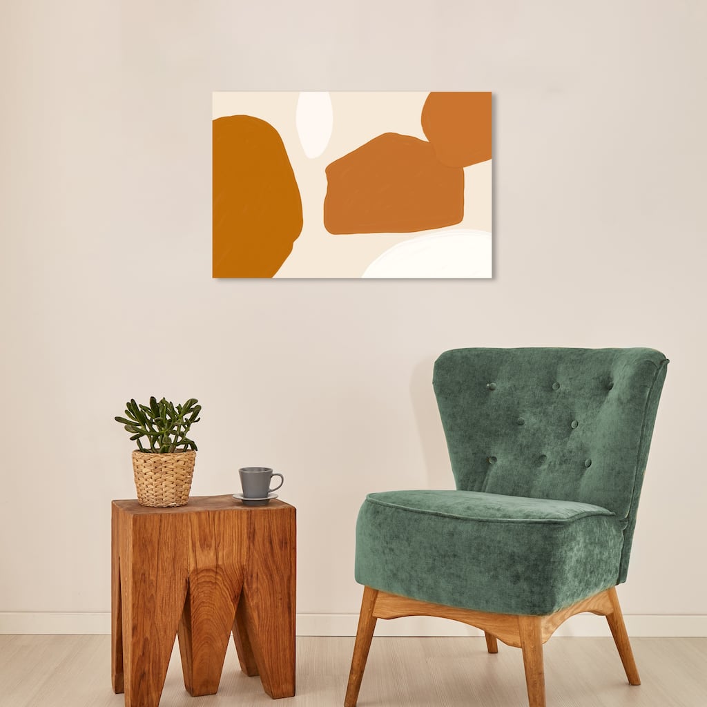 Wynwood Studio Canvas Abstract Vanilla Coconuts Brown and Modern & Contemporary Wall Art Canvas Print