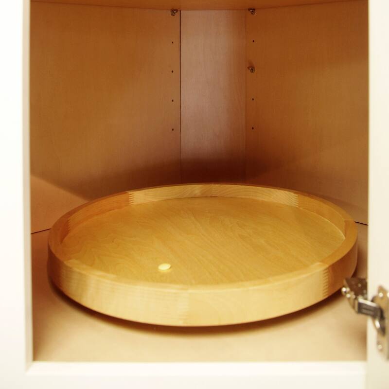 Dowell Lazy Susan 18" Diameter - 360 Degree Single Rack Wood