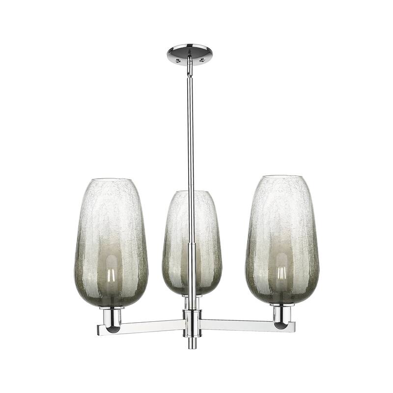 Innovations Lighting Downtown Urban - Brookhaven Flute - 3 Light 18" Stem Hung Chandelier