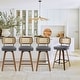 preview thumbnail 198 of 199, 26"/29" Swivel Bar Stools/ Counter Stools with Bentwood Legs Set of 4 - Grey-Rattan Back - Counter Height