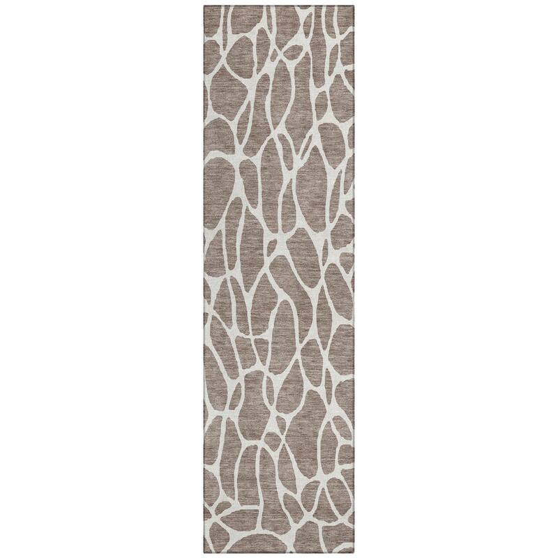 Machine Washable Indoor/ Outdoor Modern Chantille Rug