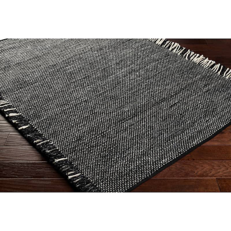 Surya Liam Outdoor Safe Modern Solid Fringe Area Rug