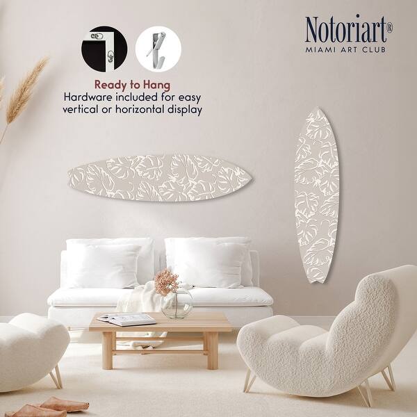 Notoriart Monstera Duo Tone Surfboard Set Acrylic Wall Art Die-Cut Coastal  Modern High-Gloss Home Decor, 15" x 60" - Bed Bath & Beyond - 42210896
