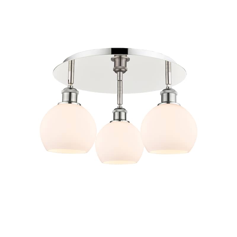 Innovations Lighting Athens - 3 Light 18" Flush Mount