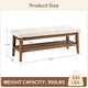 preview thumbnail 8 of 14, Entryway Shoe Bench Storage Bench Fabric Solid Wood, 43-inch Upholstered Bench for Living Room, Bedrooms