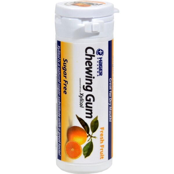 Hager Pharma Xylitol Chewing Gum - Fresh Fruit - 30 ct - Case of 6