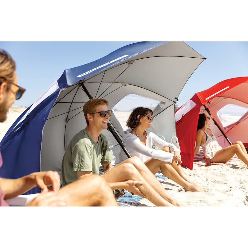 Premiere UPF 50+ Umbrella Shelter for Sun and Rain Protection (8-Foot, Blue)