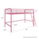 preview thumbnail 22 of 20, Avenue Greene Avery Junior Twin Metal Loft Bed